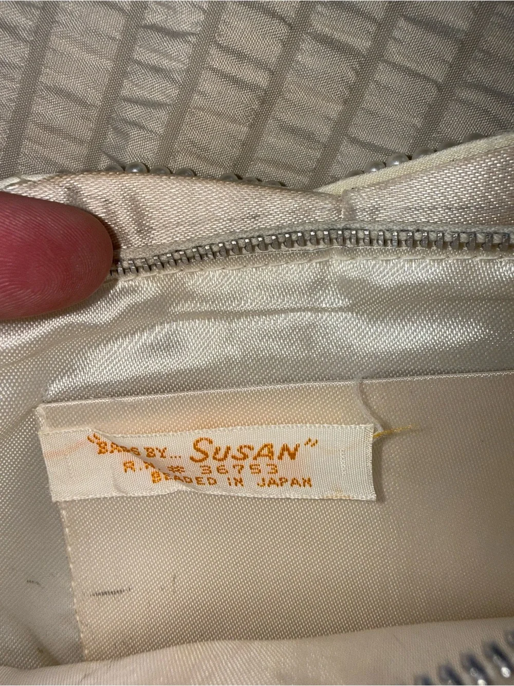 Vintage Pearl Beaded Clutch Bags by Susan